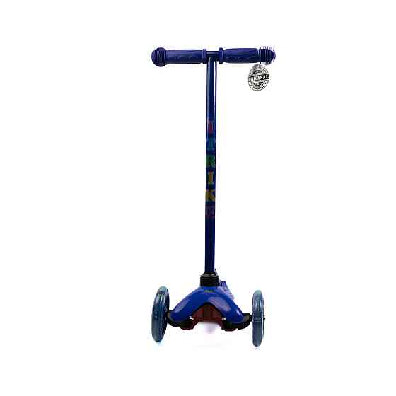 Самокат детский трехколесный iTrike Mini BB 3-013-5-DBL со светящимися колесами, Синий Каменец-Подольский