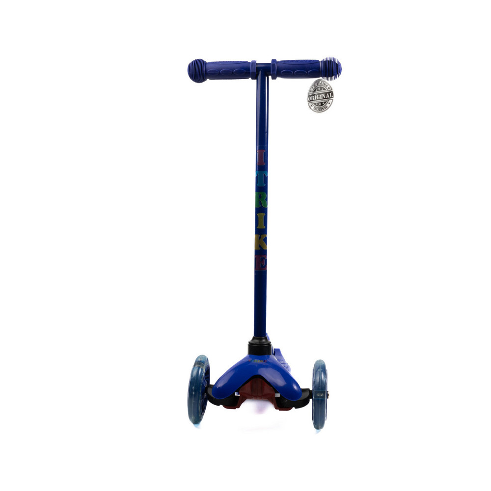 Самокат детский трехколесный iTrike Mini BB 3-013-5-DBL со светящимися колесами, Синий Каменец-Подольский - изображение 4