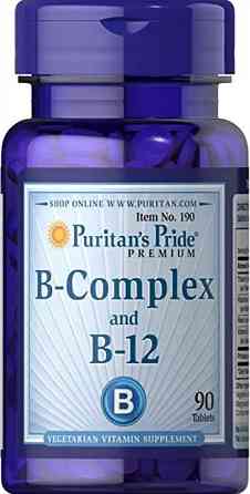 Вітаміни групи В Puritan's Pride Vitamin B-Complex and Vitamin B-12 90 таб Київ