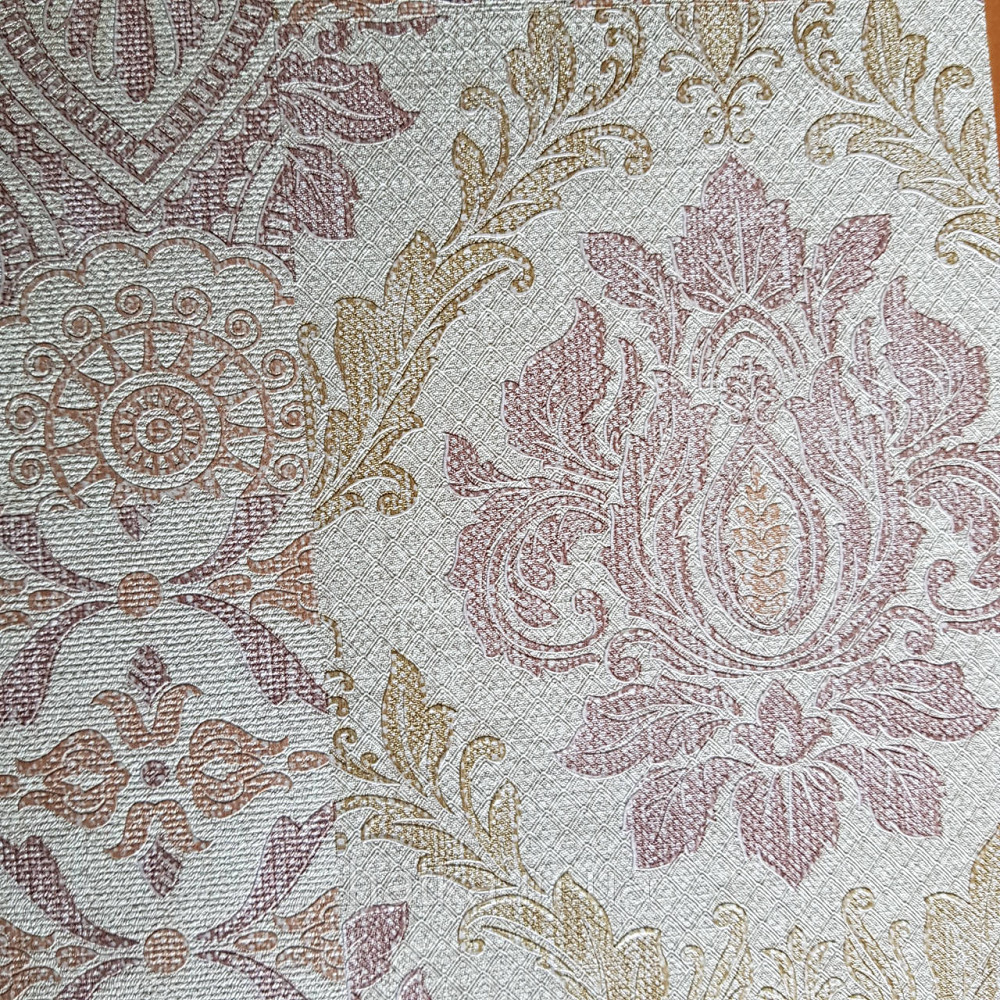 Шпалери метрові вінілові на флізелін Yuanlong Samsara східний стиль під килим бузкові золотом на сірому 3д Київ - фото 1