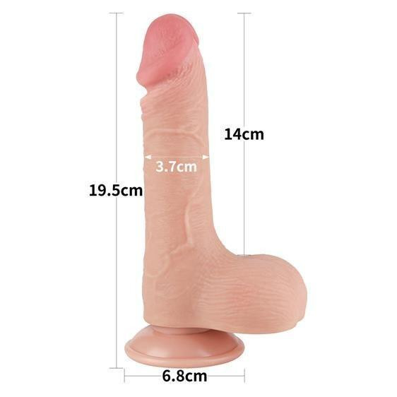 Фаллоимитатор - Sliding-Skin Dual Layer Dong 7.5