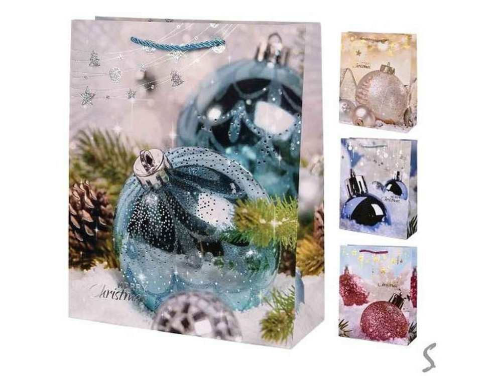 Пакет новогодний M Christmas toys 26*32*10,5см бумажный R98349 ТМ STENSON Киев - изображение 1