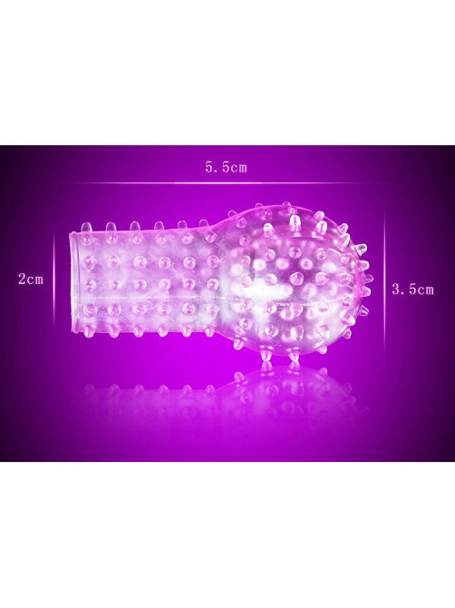 Рельєфна насадка для стимуляції ерогенних зон - 5,5*3,5*2 см - Прозорий Вінниця - фото 5