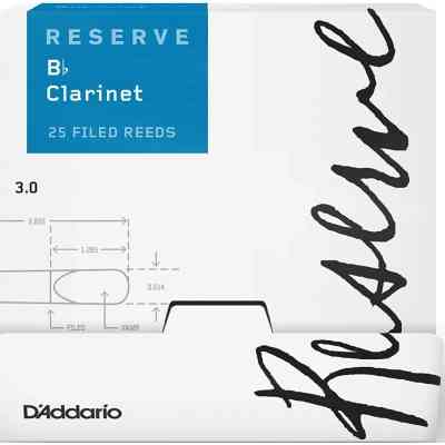 Трость для кларнета D'Addario Reserve Bb Clarinet #3.0 - 25 Pack (DCR0130-B25) Винница