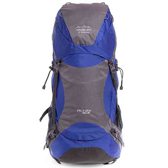 Рюкзак туристичний каркасний COLOR LIFE 174 60л нижній вхід синій Київ