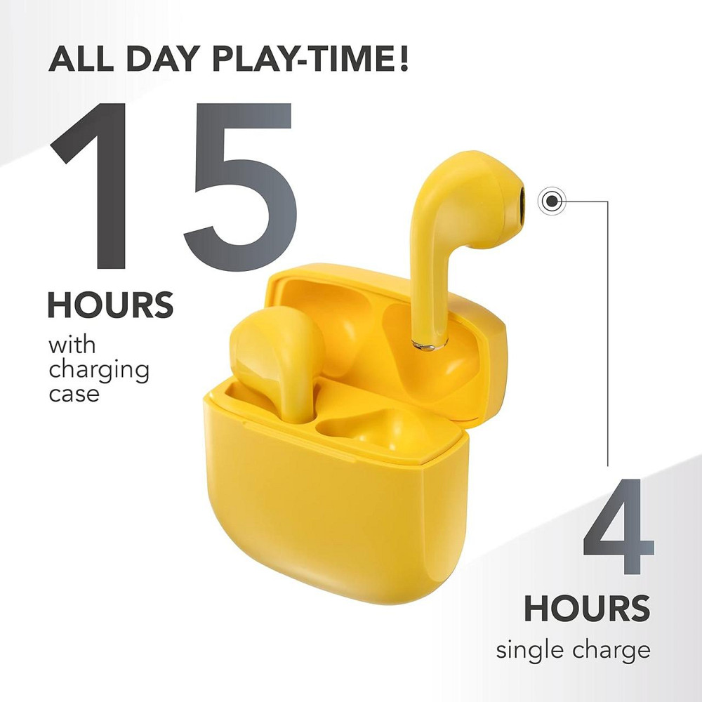 Bluetooth гарнитура Swag беспроводные капсулы-вкладыши до 20 часов воспроизведения желтый сенсорное управление Киев - изображение 7