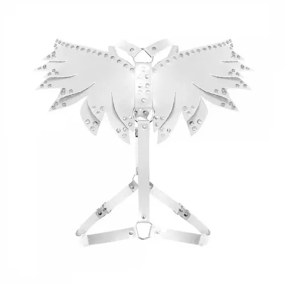 Жіноча портупея Art of Sex - Wings біла L-2XL, екошкіра Львів