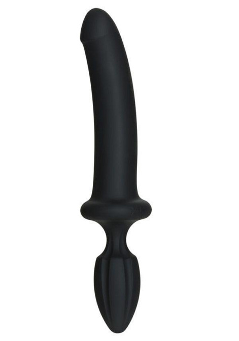 Анальный плаг с дилдо Doc Johnson Kink - Dual Density SECONDSKYN Fuck Plug - Black Sex Aura Киев - изображение 2
