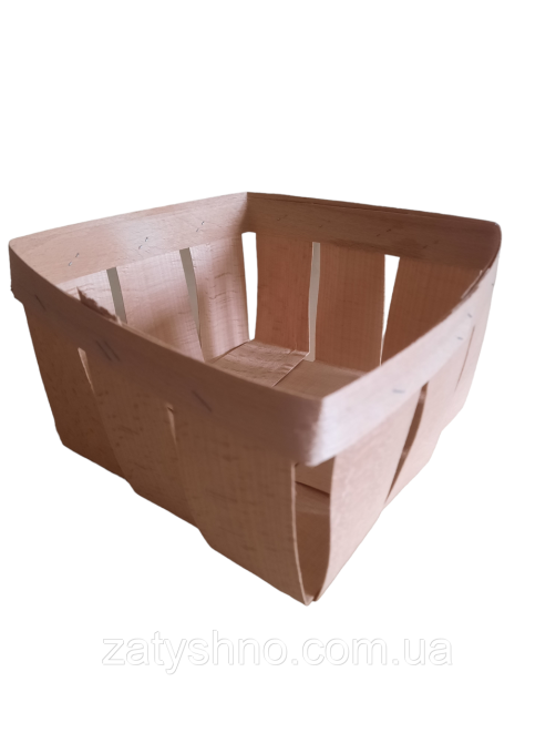 Кошик плетений з букового шпону, 160*130*45 мм. Київ - фото 1