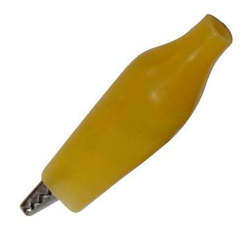 Затискач крокодил MINI силікон Жовтий Полтава - фото 1