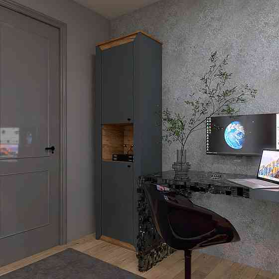 Пенал відкритий Еверест Нордік-600 Графіт + Дуб крафт золотий (DTM-5534) Львів