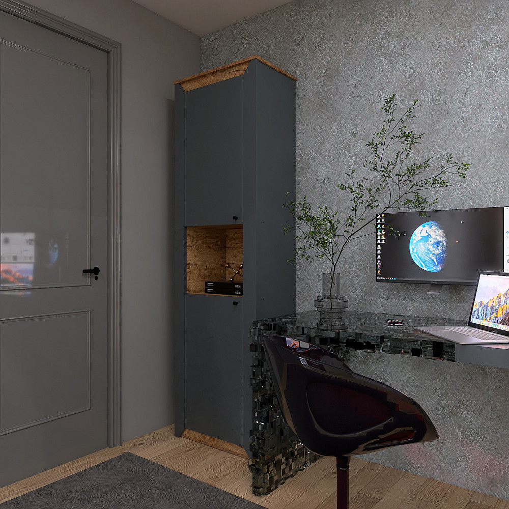 Пенал открытий Эверест Нордик-600 Графит + Дуб крафт золотой (DTM-5534) Львов - изображение 3