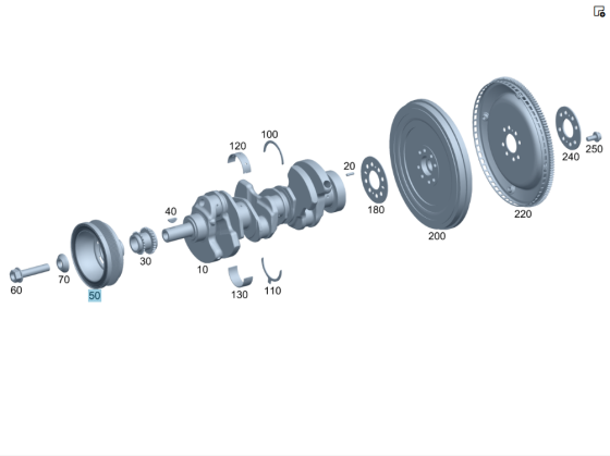 Mercedes-Benz  A2760300203 Шків колінвала двигуна M276 V6 3.0 3.5 C-Class Cabrio A205 C-class Estate S205 C-Class Coupe С205 C-Class W205 GLC X253 GLC Одеса