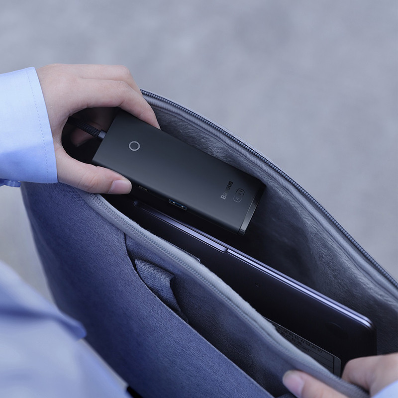 USB-хаб Baseus Lite Series 4-Port Type-C HUB Adapter (Type-C to USB 3.0*4) 25cm Black Київ - фото 11