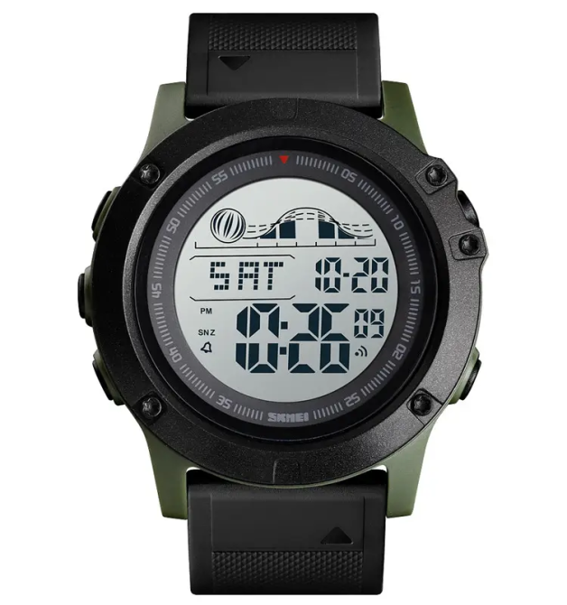 Мужские наручные часы Skmei 1476 (Зеленый с белым циферблатом) Винница - изображение 1