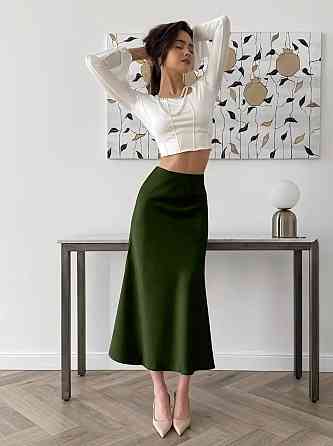 Женская легкая романтичная юбка-миди шелк армани 42/44, Бутылка Одесса