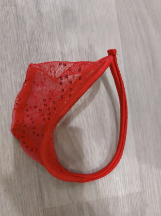 Мужские трусы без лямок с пайетками универсальный красный Киев