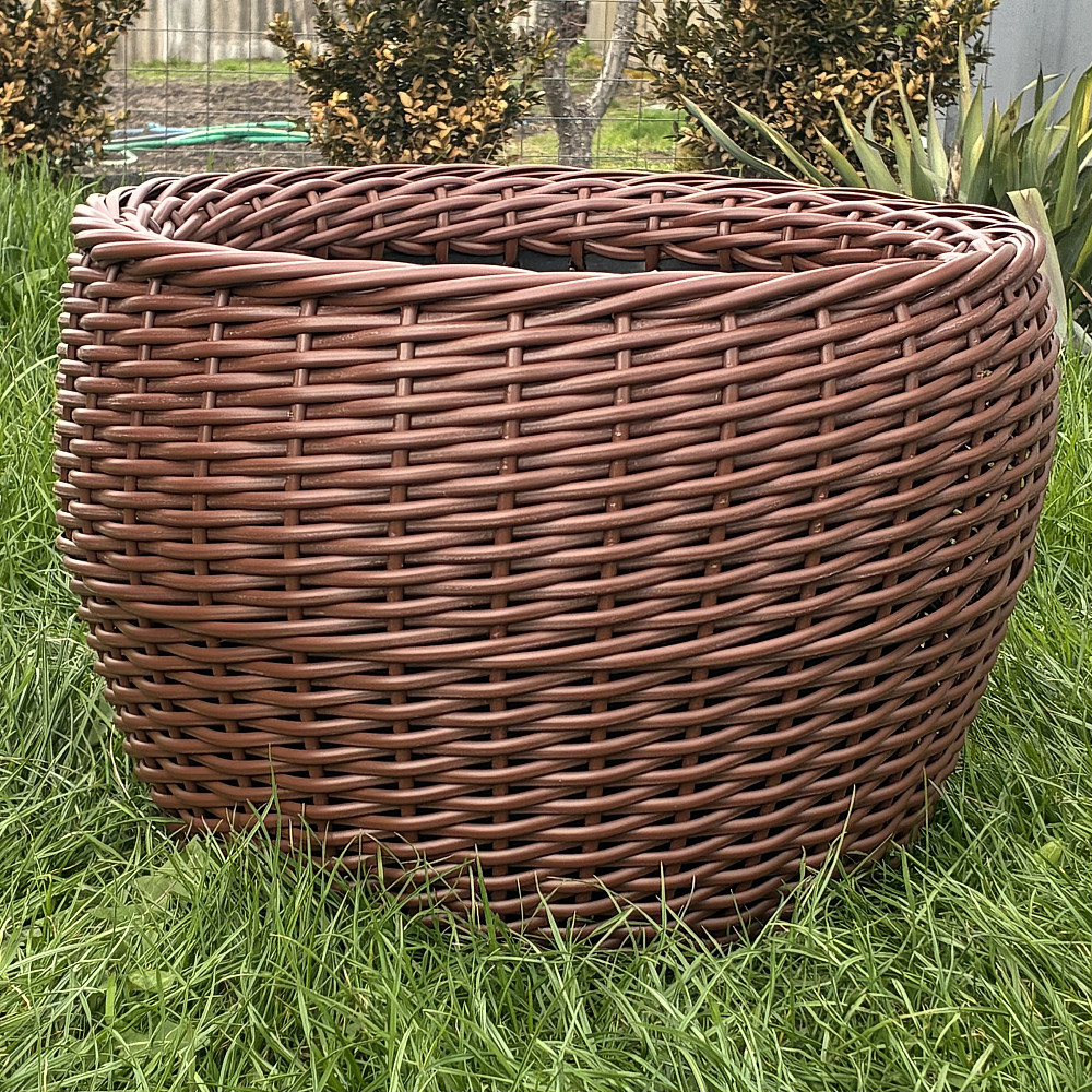 Кашпо з ротангу 20 л (ручна робота), великий горщик для рослин - червоний клен Киев - изображение 1