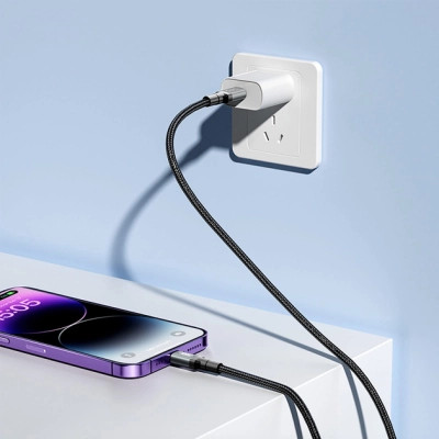 Дата кабель USB-C to USB-C NBQ264A-CC black XO (NB-Q264A-CC.black) Вінниця - фото 5