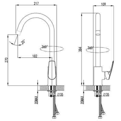 Змішувач Corso SERIO DC-5B146C (9626100) (DC-5B146C) Вінниця
