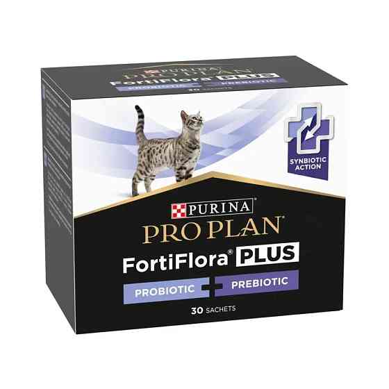 Пробіотик з пребіотиком PRO PLAN FortiFlora PLUS для дорослих котів та кошенят для підтримання нормальної міклофлори кишечника, 30x1.5 г Київ