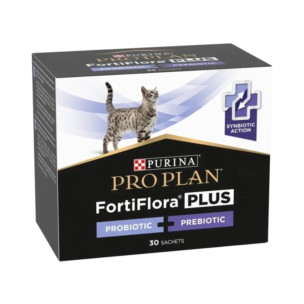Пробиотик с пребиотиком PRO PLAN FortiFlora PLUS для взрослых кошек и котят для поддержания нормальной миклофлоры кишечника, 30x1.5 г Киев - изображение 2