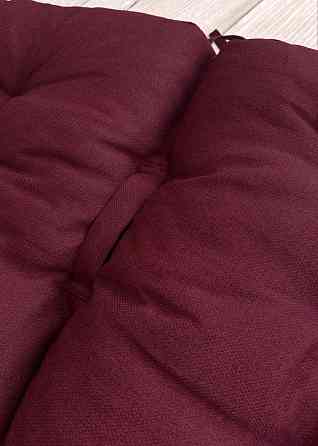 Подушка для стільців (50x120х8 см) подвійна Decorator Мальмо колір бордовий 84-124 Київ