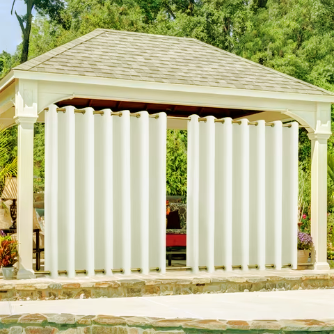 Штора вулична водонепроникна для альтанки (2.8 х 1.45 м) Молоко Вінниця - фото 9