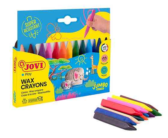 Набір крейд воскових Jovi тригранні, Jovicolor Triwax 12 кольорів (973/12) Киев