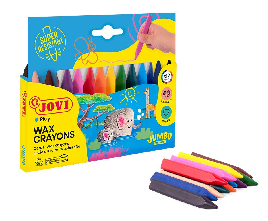 Набір крейд воскових Jovi тригранні, Jovicolor Triwax 12 кольорів (973/12) Киев - изображение 1