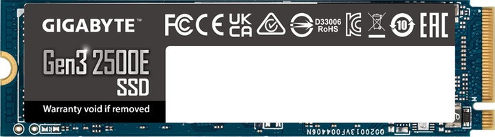 Накопичувач SSD 500 GB Gigabyte Gen3 2500E M.2 PCIe NVMe 3.0 x4 3D TLC (G325E500G) ( 22101 ) Харьков - изображение 2