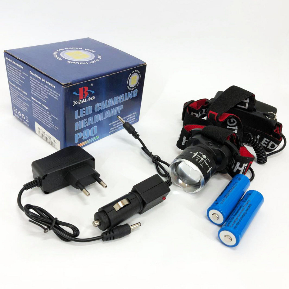 Мощный фонарик светодиодный на голову X-Balog BL-T09B-P90, Led headlamp налобный фонарь JB-95 Львов - изображение 11