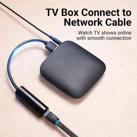 Перехідник USB 3.0 --> Ethernet RJ45 1000Mb чорний Vention (CEHBB) Киев