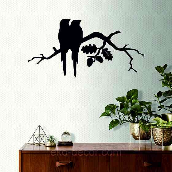 Декоративное настенное Панно «Две птички на ветке», Декор на стену Киев