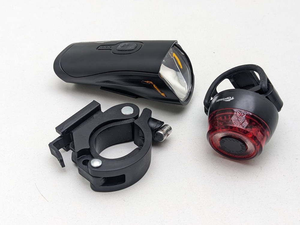 Комплект акумуляторних велосипедних ліхтариків Toptrek LF 12 (товар вживаний) Луцк - изображение 1