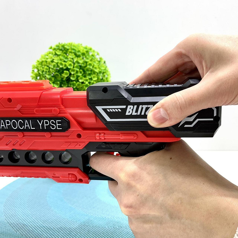 Пістолет іграшковий бластер 12 м'яких патронів у коробці Вид 2 Червоний (JLX7267) Чернигов - изображение 2