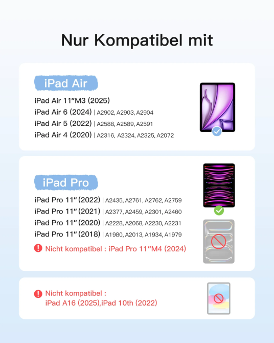 Чохол-клавіатура Inateck KB04111-11 для iPad Pro 11″ M4/M5, Bluetooth, магнітний, знімний, тачпад, підсвітка, сірий Київ - фото 3