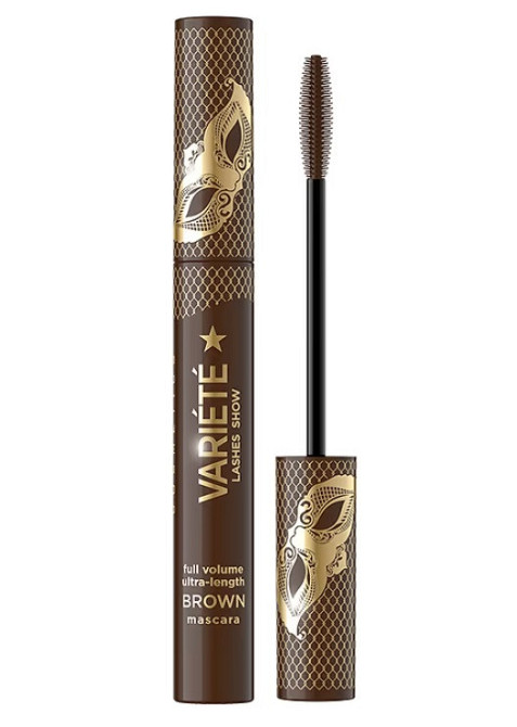 Туш для вій Eveline Variete коричнева Об'єм Довжина Евелін Силіконова щіточка Запоріжжя - фото 1
