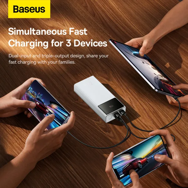 Зарядная батарея Baseus Star-Lord Digital Display 20000mAh Fast Charge 22.5W PPXJ080002 (Белый) Винница - изображение 11