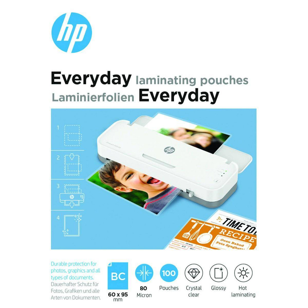 Плівка для ламінування HP Everyday Laminating Pouches, Business Card Size, 80 Mic, 60 x 95, 100 pcs Винница - изображение 1