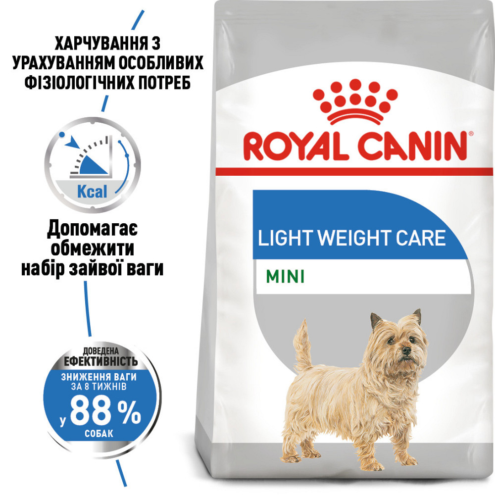 Корм для собак малых размеров со склонностью к лишнему весу ROYAL CANIN MINI LIGHT WEIGHT CARE 3 кг Киев - изображение 2