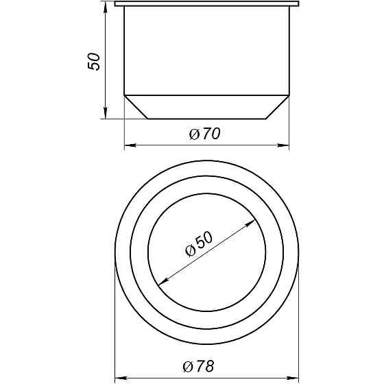 Редукция резиновая VSplast 70/50 (черная) (000022519) Киев