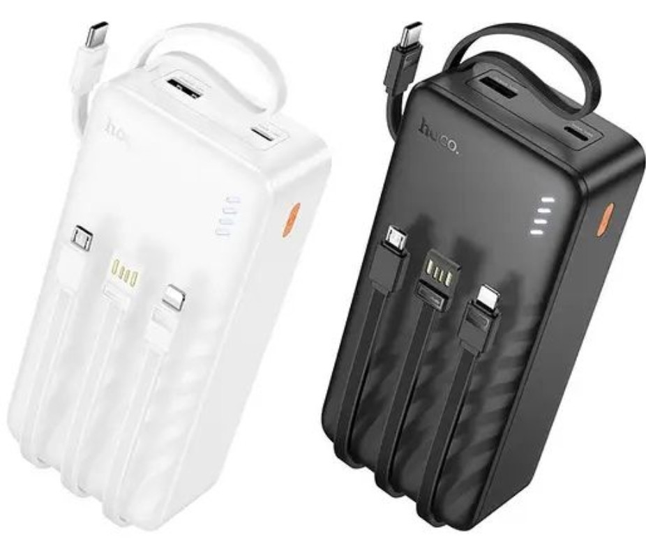 Павербанк 30000mAh з вбудованими кабелями HOCO J146B є ОПТ, дропшипінг. Київ - фото 4