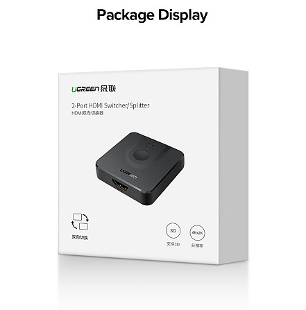 Двонаправлений перемикач HDMI 2.0 Ugreen CM217 (Чорний) Николаев - изображение 10