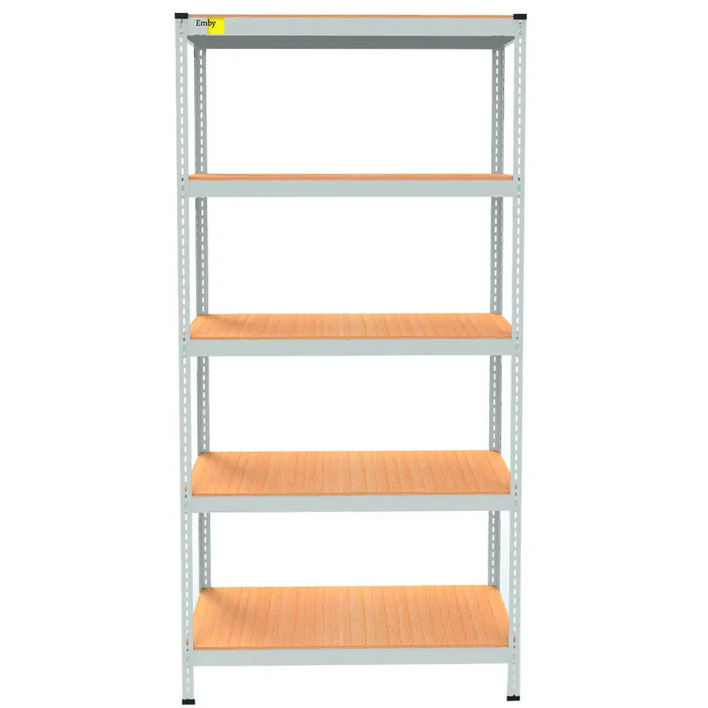 Металевий стелаж Emby Light Series (розмір 2100х900x300мм) 5 полиць ДСП до 100кг Білий Вінниця - фото 4