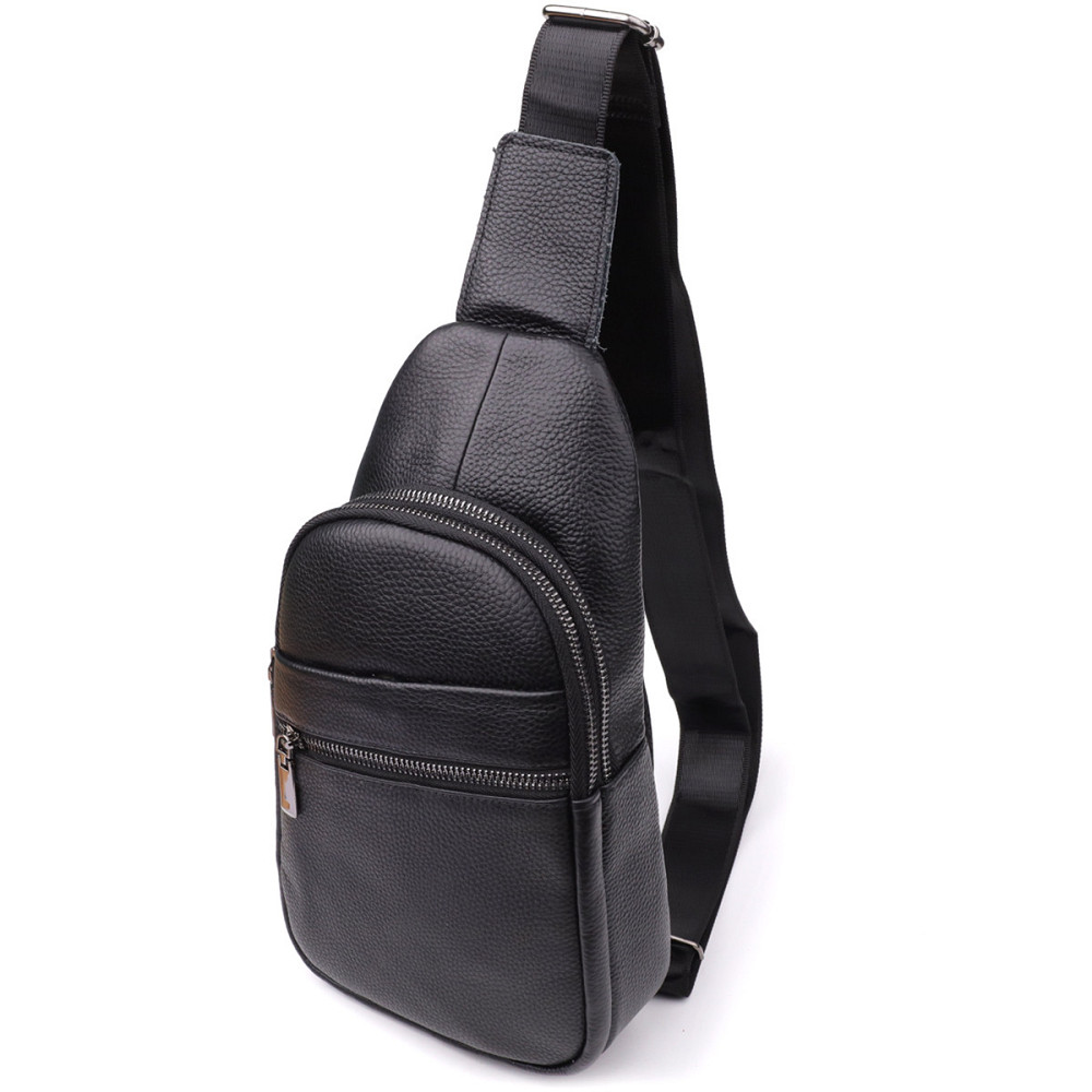 Мужская сумка через плечо из натуральной кожи Черный (Vintage) Киев - изображение 5