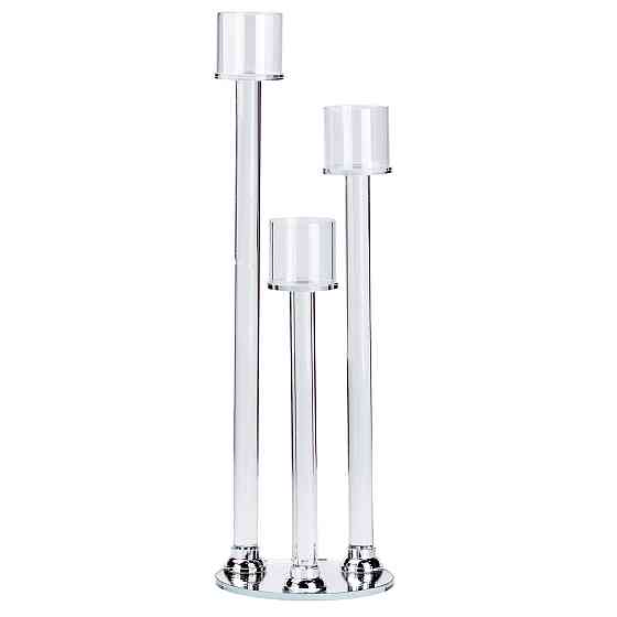 TS Kitchen Підсвічник на 3 свічки скляний 36.5/47.0/56.5 см Київ