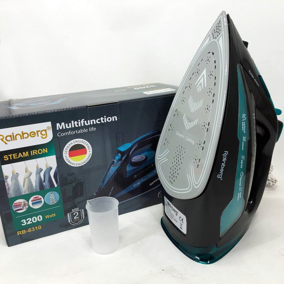 Паровой утюг для глажки одежды и штор Rainberg RB-6310, Утюг для глажки стрелок на брюках UA-77 Ивано-Франковск - изображение 7