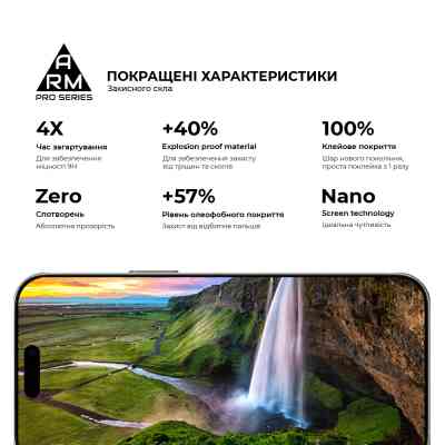 Стекло защитное Armorstandart Pro Apple iPhone 17 Pro (ARM86412) Винница