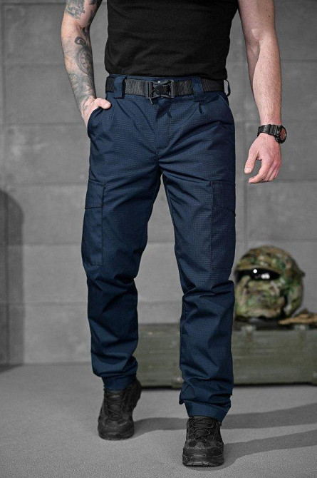 Тактические штаны  рипстоп pyramid дснс  синие  ВТ5059 Одесса - изображение 1